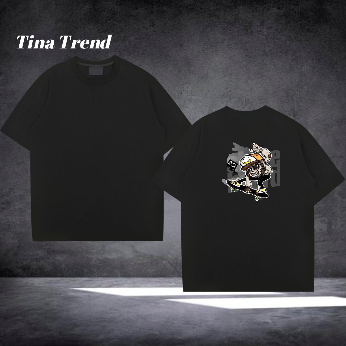Brand Mens T Shirts skull Tees Shirts 230g 100% Cotton High Street Hip Hop Loose Customized Print Breathable Short Sleeve Mens Tshirts
