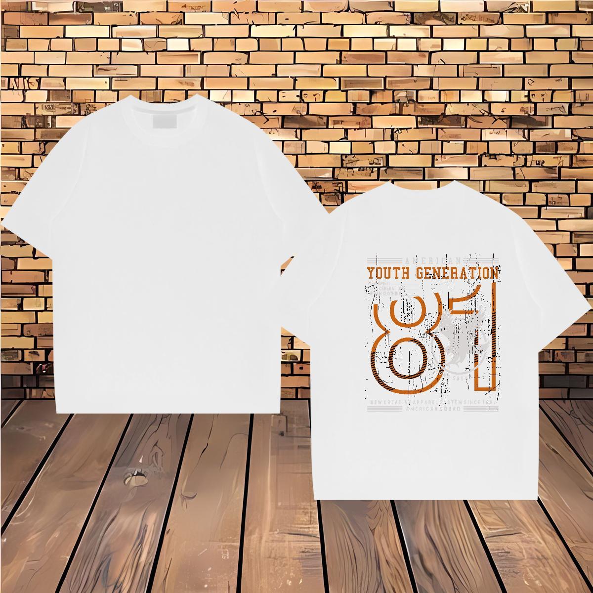 Fashion New T Shirt For Man letter Tees 100% Cotton 230g Street Cool Custom Big Size Breathable Soft Men Clothes T-Shirt