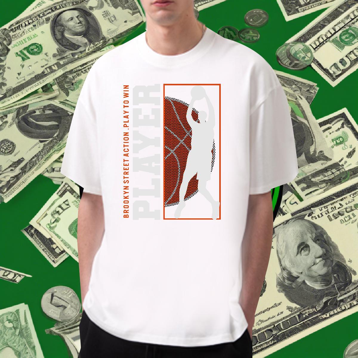 Customized T shirt basketball Clothes 230g Pure Cotton Street wear Hip Hop Soft Asian Size Breathable Short Sleeve Mens Tshirts