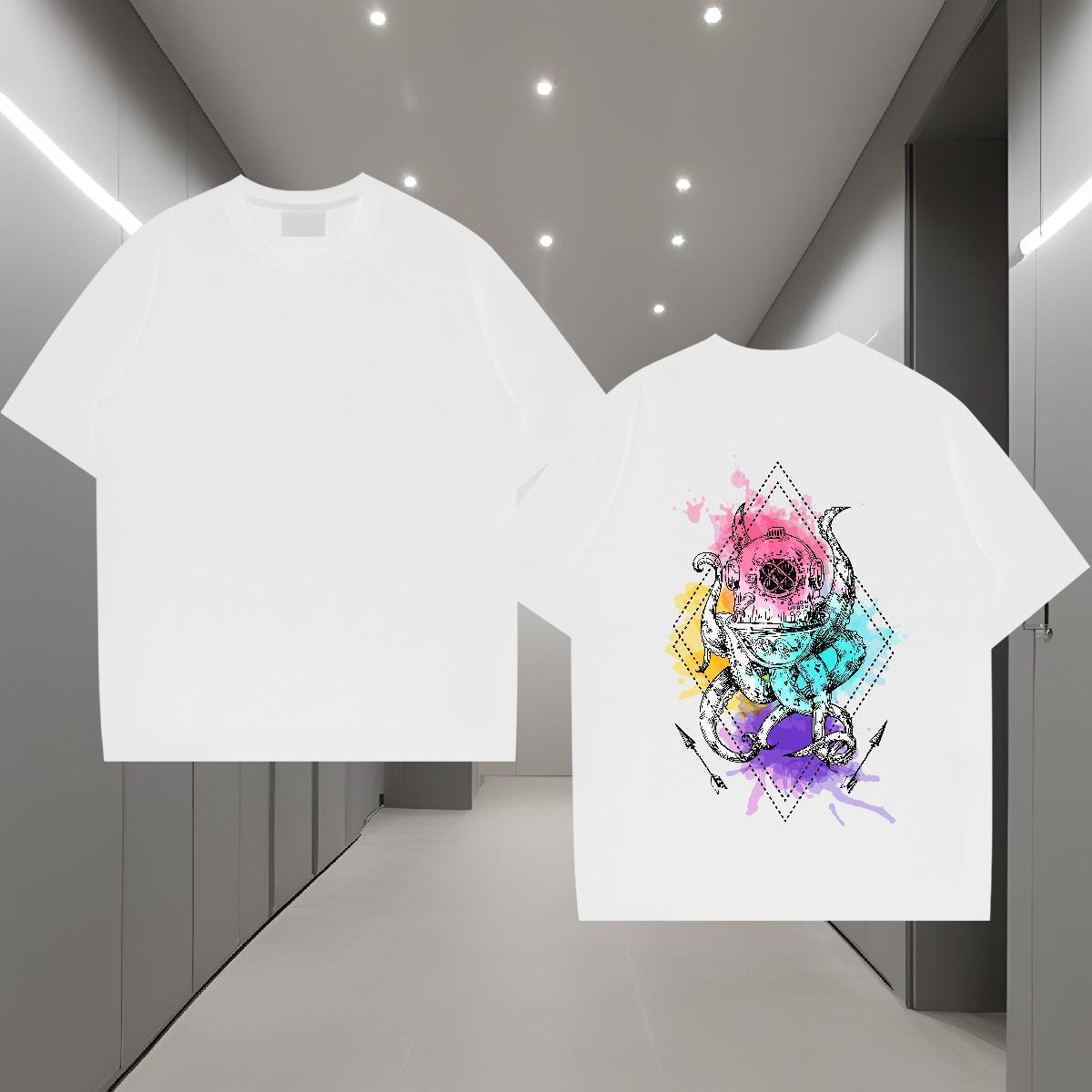 2024 New T Shirts Men ET Tee Shirt 230g 100% Cotton Hip Hop Street Brand Plus Size Custom Breathable Mens Tshirts