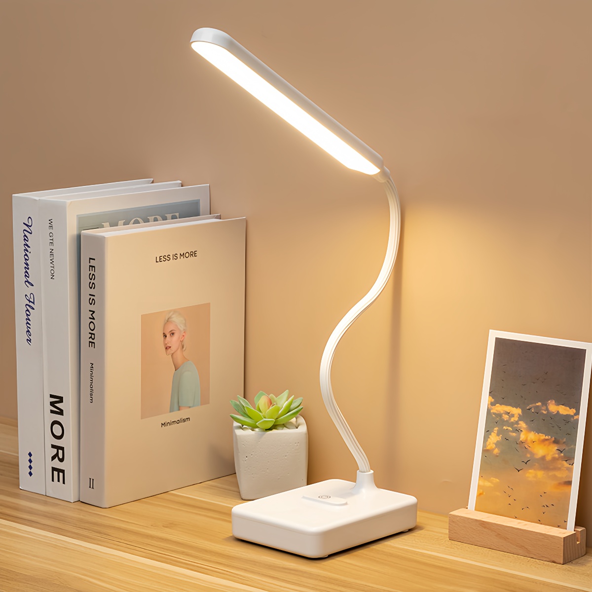 Eye-Protection LED Desk Lamps for Students & Offices - Adjustable & Foldable Lighting Solution