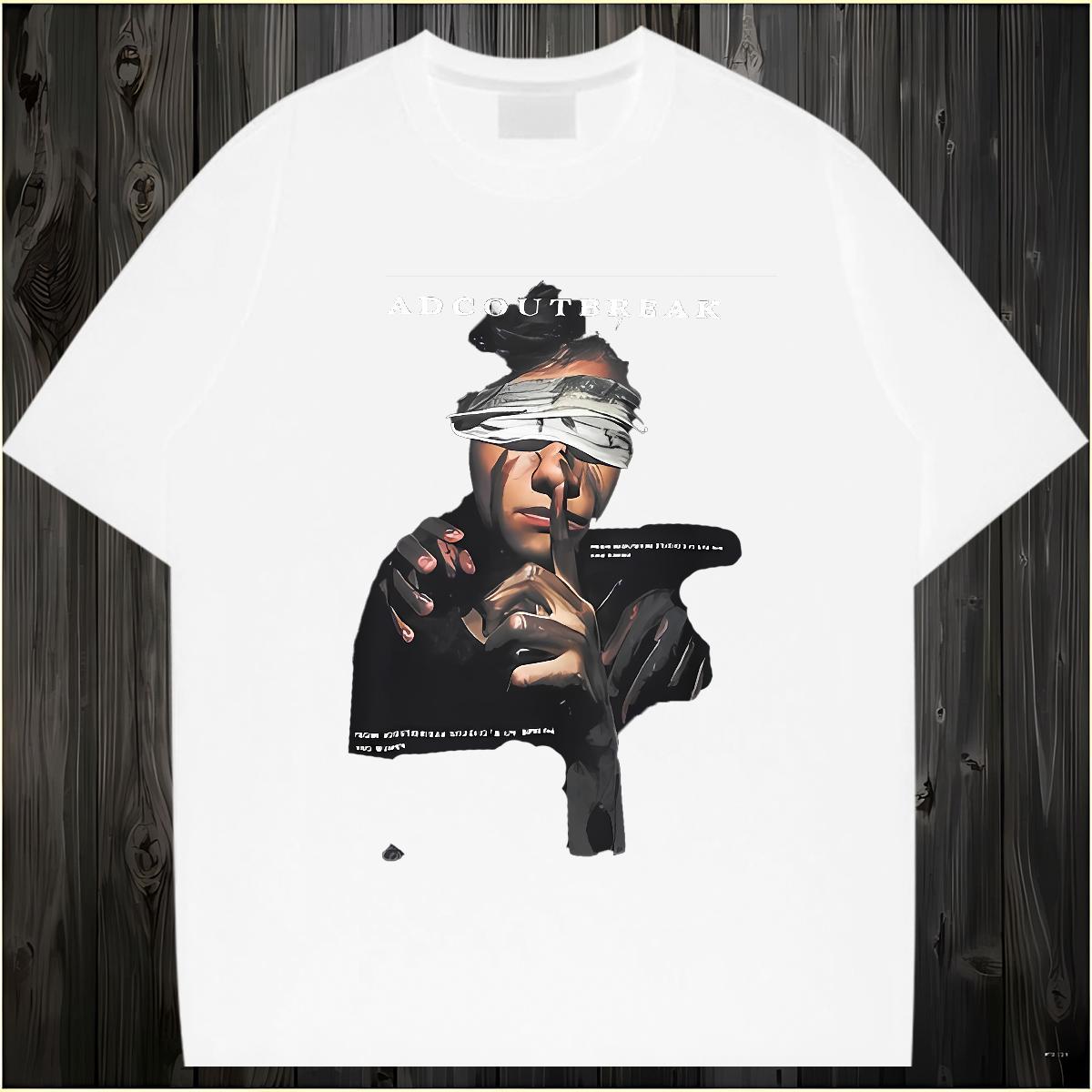 New Arrival Men T Shirts portrait Top Tees 230g Cotton Hip Hop Street Popular Plus Size Custom Breathable Soft Couples T Shirts