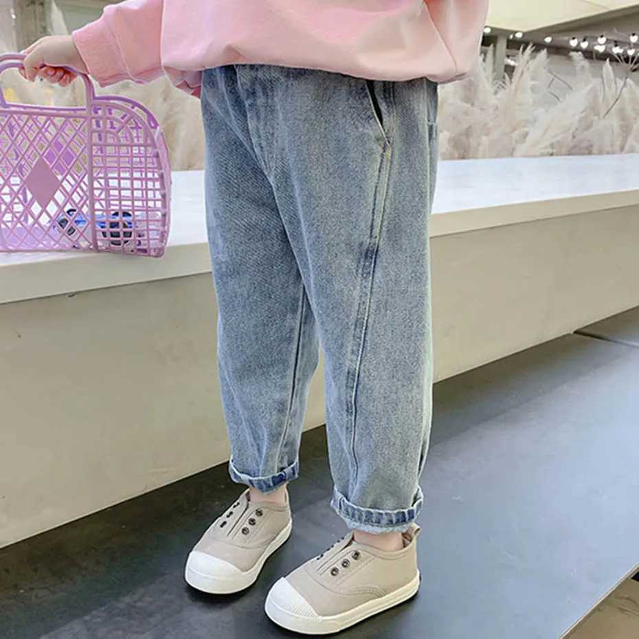 Jeans Baby Jeans Solid Color Jeans For Girls Spring Autumn Jeans Boy Girl Casual Style Toddler Girl Clothes
