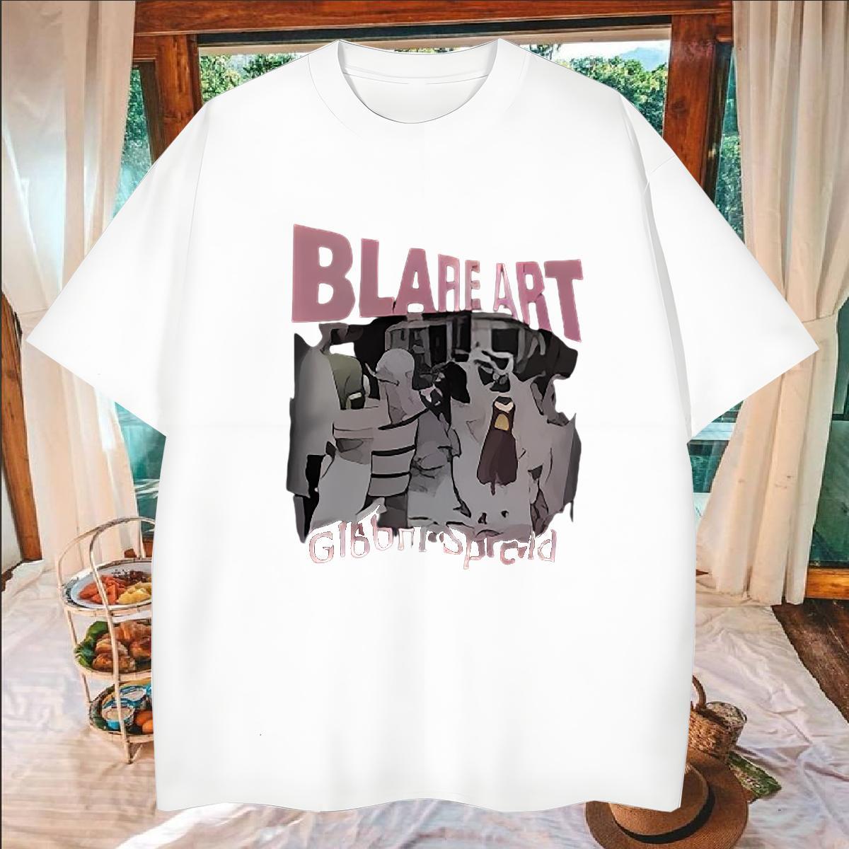 Fashion T shirt letter Clothings 230g Cotton Home Outdoor Loose Fit Custom Cartoon Short Sleeve Soft Men Tshirts