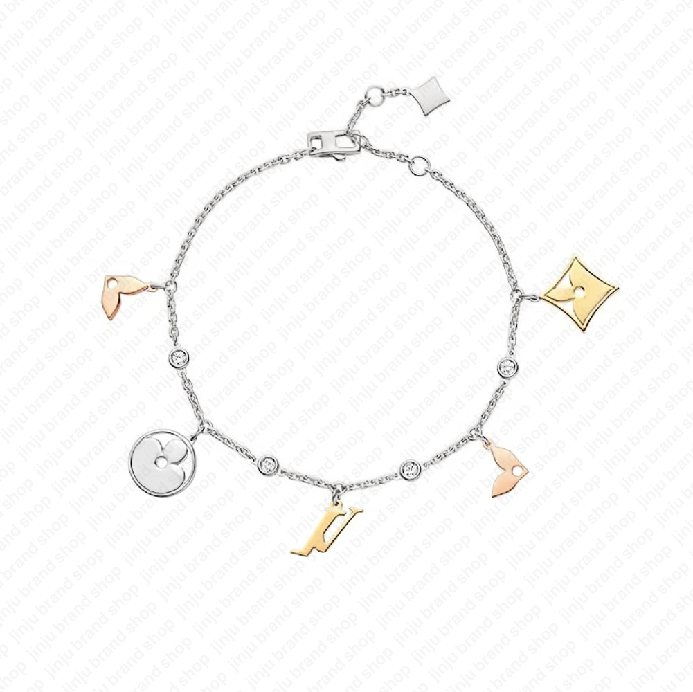 Bracelets Charm Wer Gold Plated Vintage Engagement Stainless Steel Dia Bracelet Woman er Jewelry Gift 239A Z250910