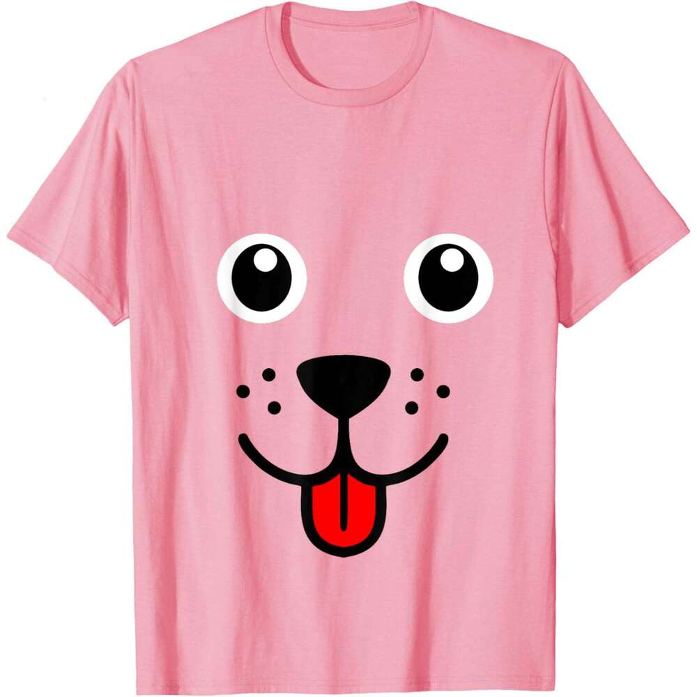 Mens T shirt Funny Pet Animal Dog Puppy Happy Emoticon Face Gift T-Shirt shirts tshirt graphic tee Casual tops clothes Short sleeve