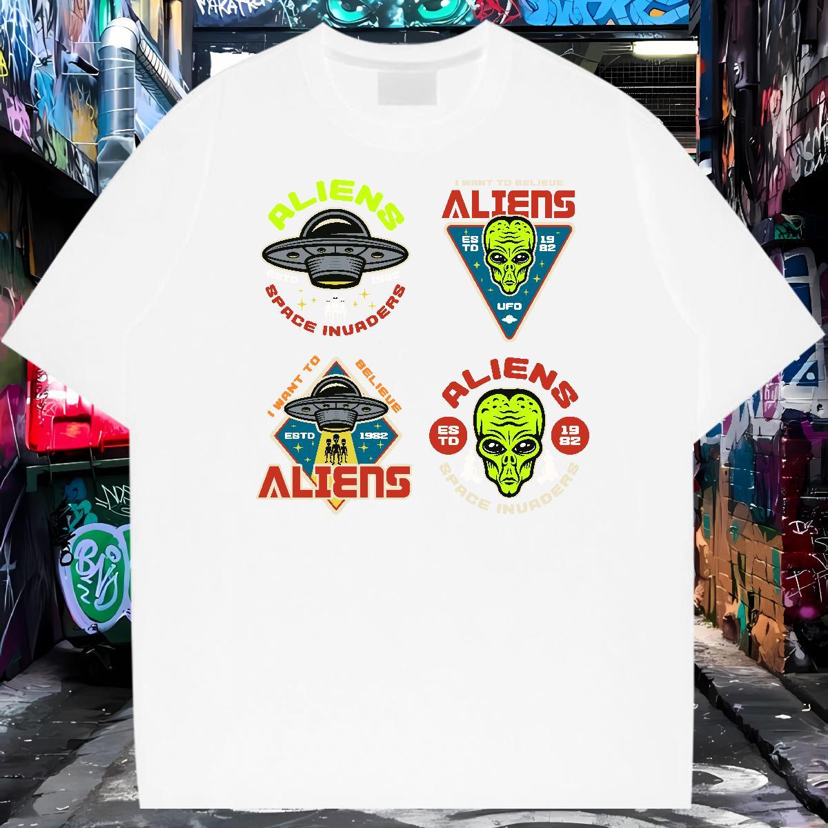 Brand T Shirts Men ET Tee Shirt 230g 100% Cotton Spring Summer Wholesale Graphic Breathable Short Sleeve Couples T Shirts