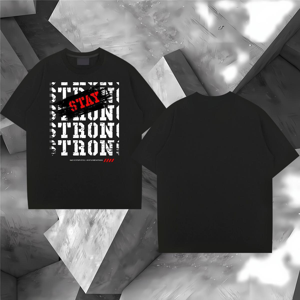 Wholesale Mens T Shirts letter Top Tees 230g Pure Cotton Anime Printing Street Unisex DIY Anime Crew Neck Men Clothes T-Shirt