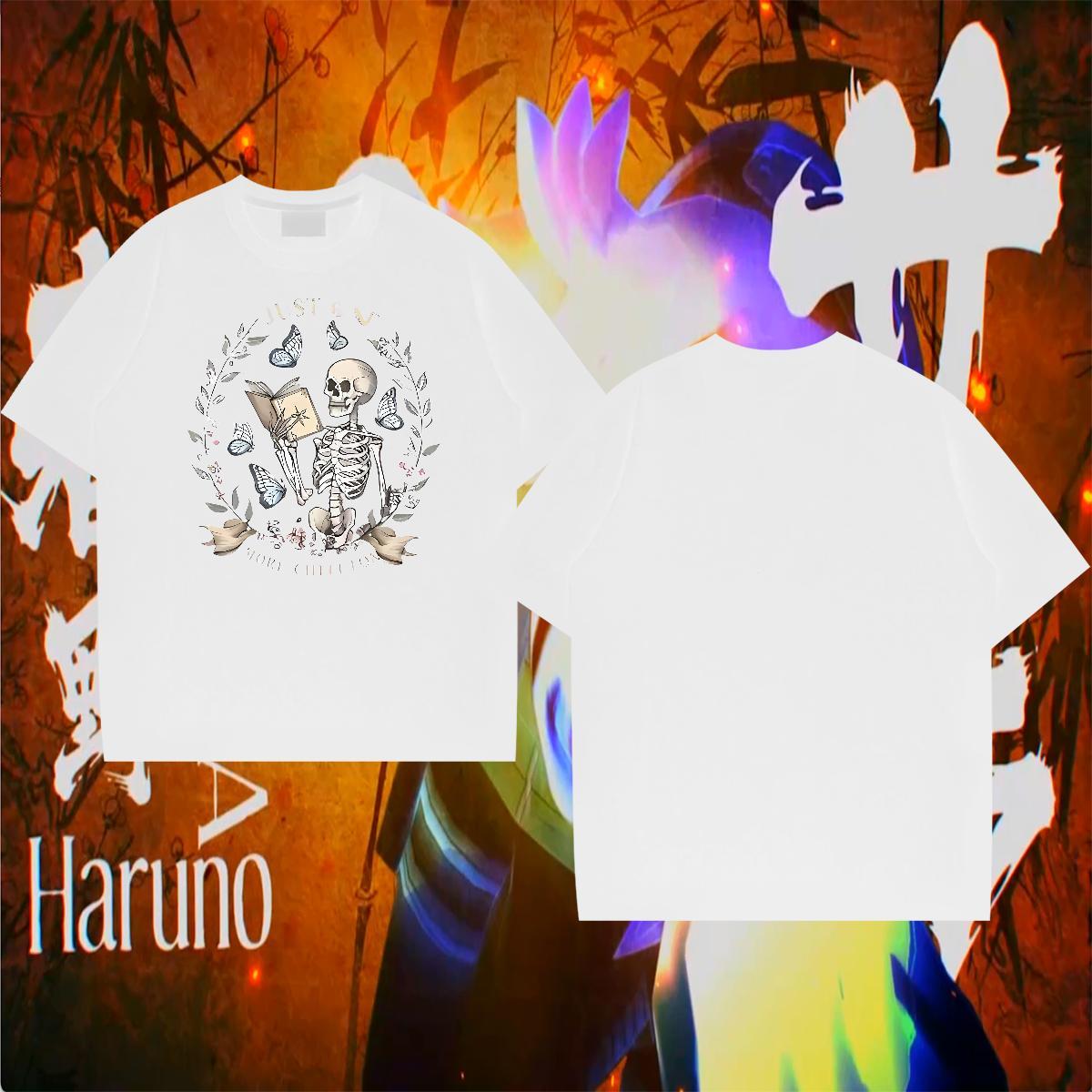 Fashion T shirt book Wear 230g 100% Cotton Summer Casual Classic Cartoon Printing L-4XL Breathable Soft Men Tshirts
