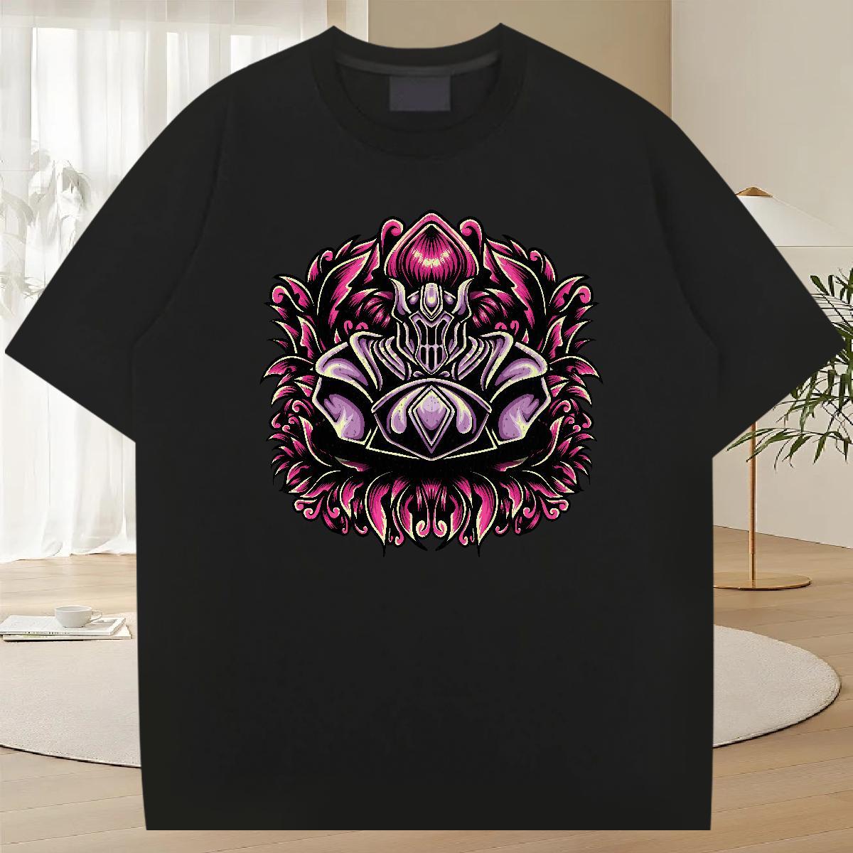 Stylist Men T Shirts ET Top Tees 230g 100% Cotton Street Wear Cool Anime Print Breathable Short Sleeve Men Tshirts