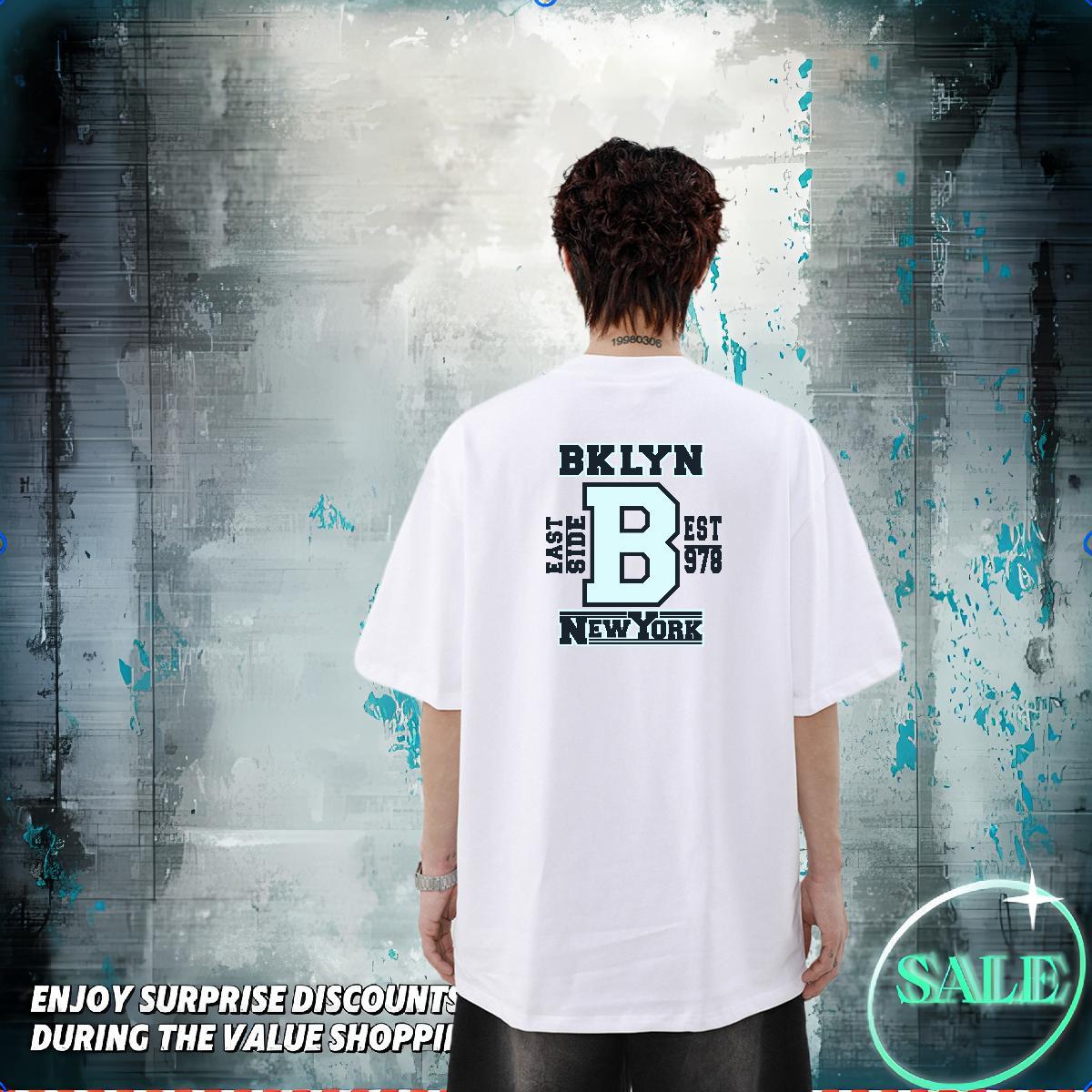 Fashion Design T Shirt For Man letter Tshirts 100% Cotton 230g Street Cool Design DIY Logo Oversized Short Sleeve O-Neck Men Tees