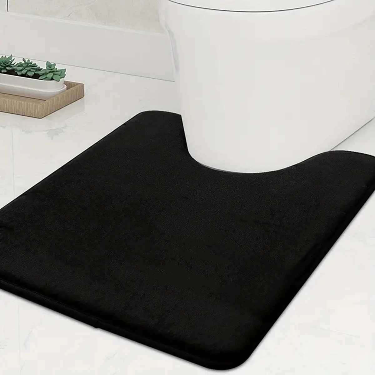 U-SHAPE Bathroom Floor Mat Toilet Mat Anti-slip Bathroom Mat Absorbent Bath Mat Home DecorationXJ240807