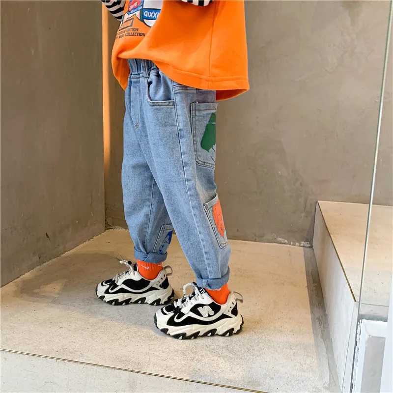 Jeans Lovely Baby Spring Autumn Jeans Pants For Boys Children Kids Trousers Clothing Teenagers Gift Home Outdoor High Quality