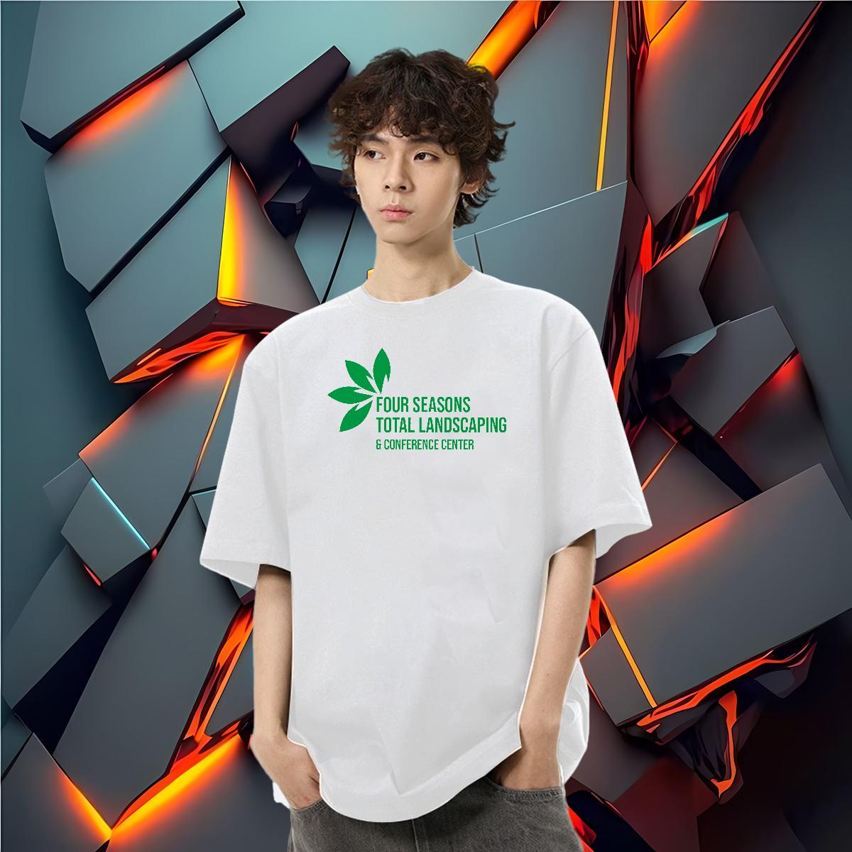 Classic Casual T-Shirts letter Wear 230g Pure Cotton Hip Hop Loose Fit Oversized Crew Neck Mens Tshirts
