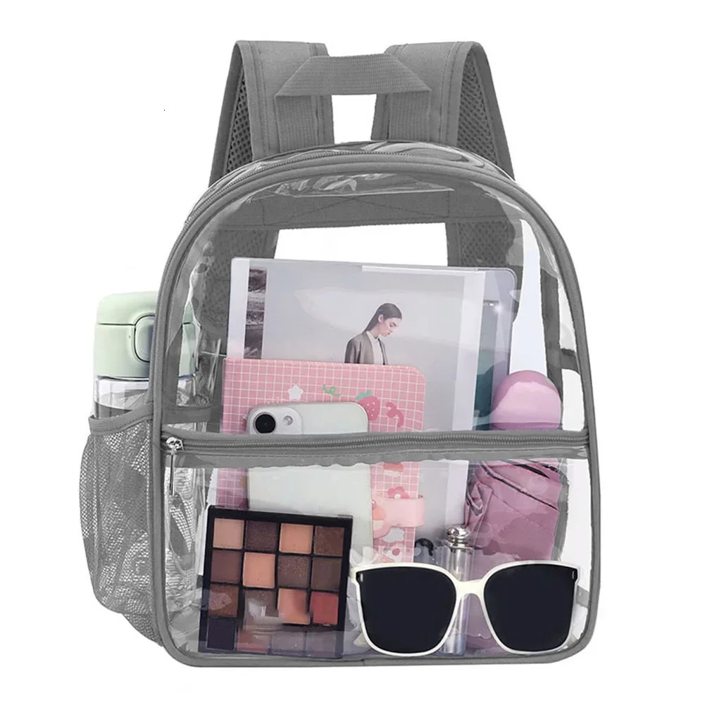 Clear Backpack Stadium approves transparent mini backpacks for mens music concerts sports festivals venue 240807
