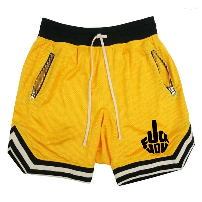 CNLONGBIDA Mens Shorts Summer Basketball Male Casual Sports Mesh Fitness Short Trousers Breathable Five Points Pant Running Clothing