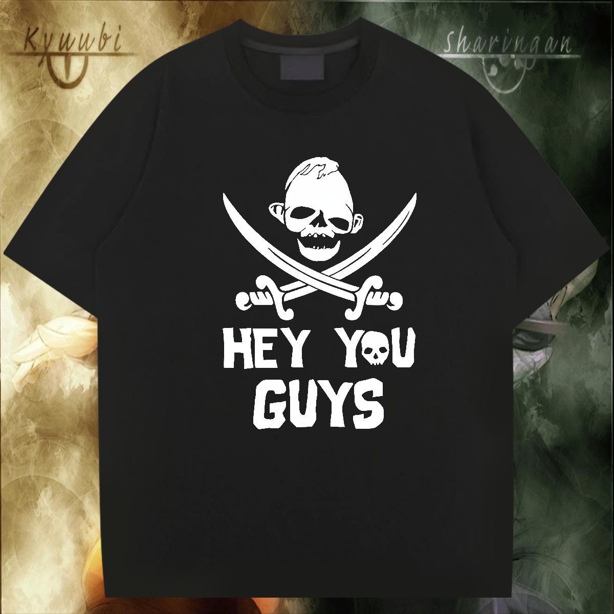2024 New Man T Shirts skull Top Tees 230g Cotton Anime Printing Street Popular Black White Breathable Short Sleeve Men Clothes T-Shirt