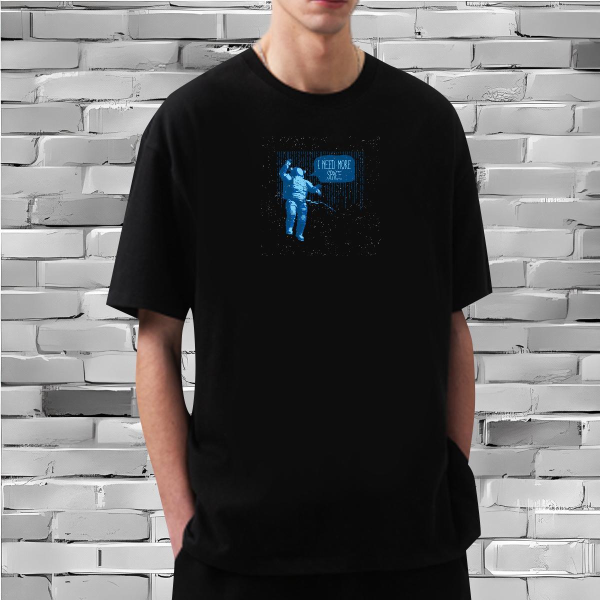 2024 Designer Men T Shirts spaceman Tee Shirt 230g 100% Cotton Anime Printing Street Comfortable Asian Size Breathable Short Sleeve Tshirt for Man Wom