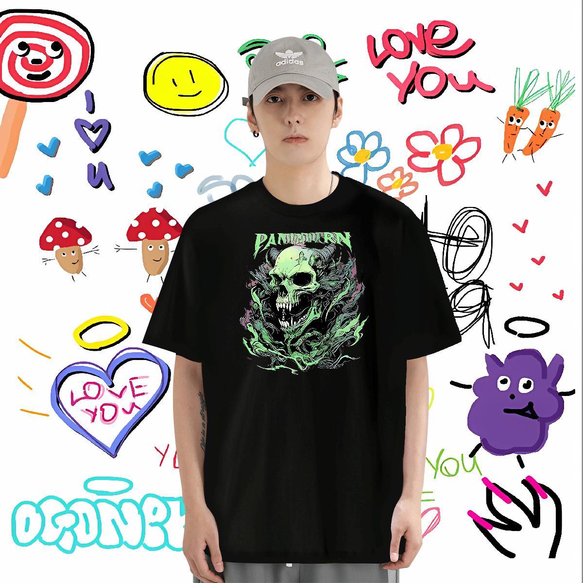 Designer Fashion Mens T Shirts skull Tees 100% Cotton 230g Daily Outfit Brand Custom Print Oversized Short Sleeve Soft Mens Tshirts