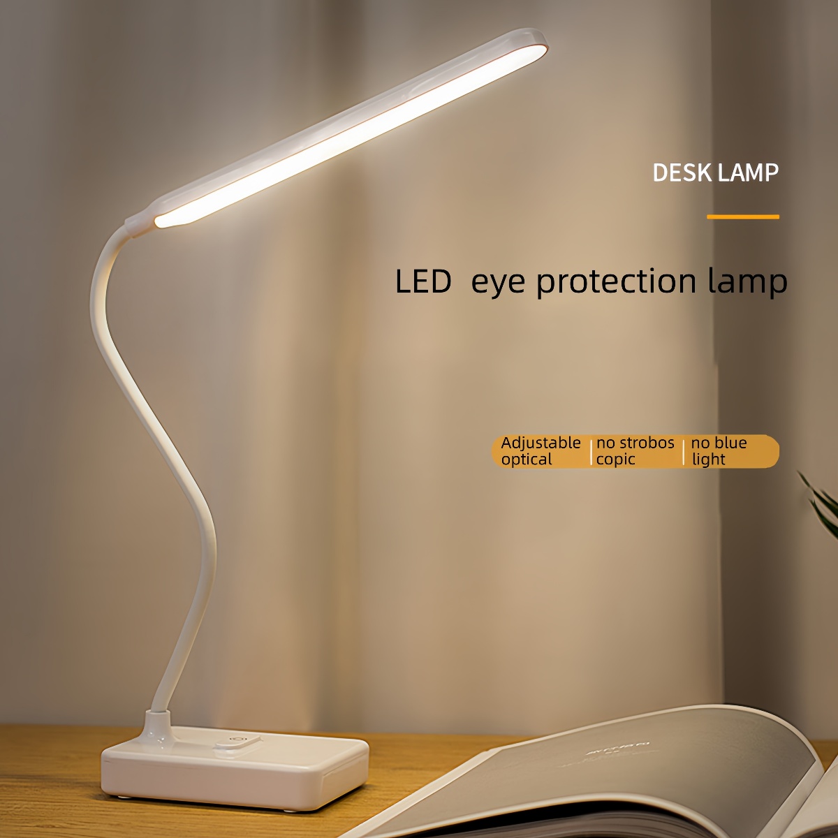 Eye-Protection LED Desk Lamps for Students & Offices - Adjustable & Foldable Lighting Solution