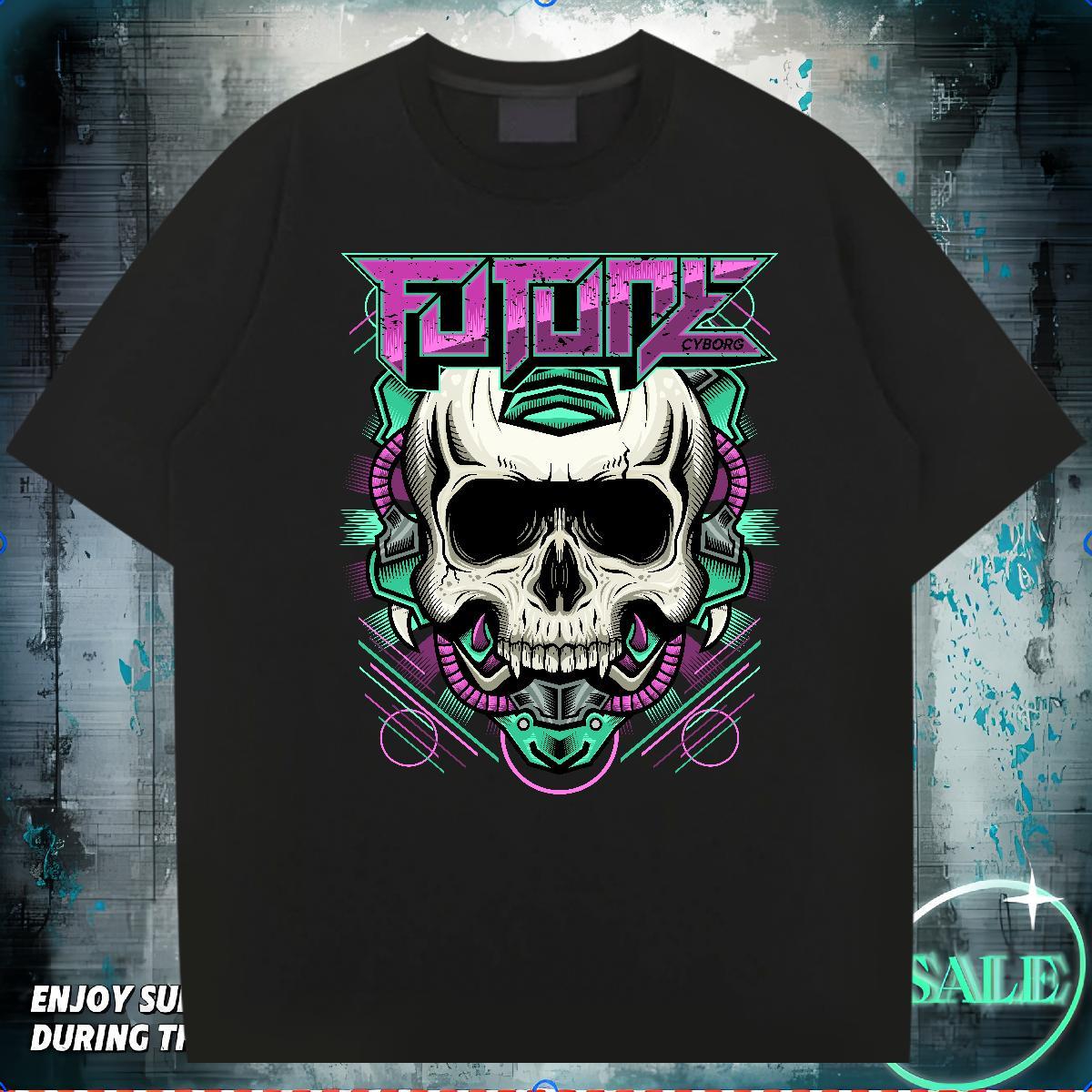 Fashion Designer Mens T Shirts skull Tshirts 230g Cotton Outdoor Unisex Asian Size Breathable Soft Couples T Shirts