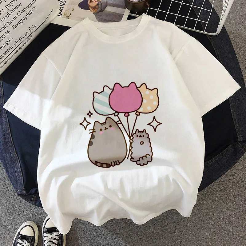 Kawaii Fat cat t-shirt for children in summer cute and fashionable childrens t-shirt thin part fashionable girl t-shirt top clothing BAL541W240718