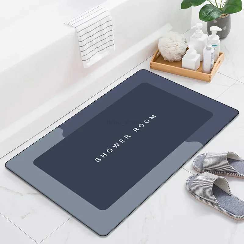 Super Absorbent Shower Bath Mat Bathroom Anti-Slip Carpet Rug Simple Kitchen Entrance Soft Door Bathtub Side Bath Mat Home DecorXJ14