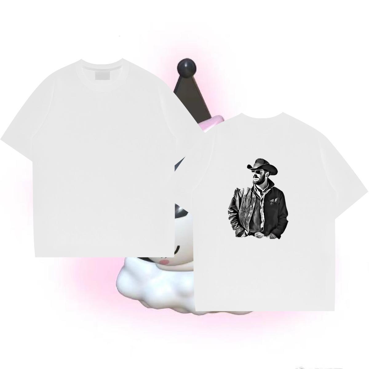 2024 Designer T-Shirts character Clothes 230g Pure Cotton Sport Loose Anime Print Short Sleeve Soft Couples T Shirts