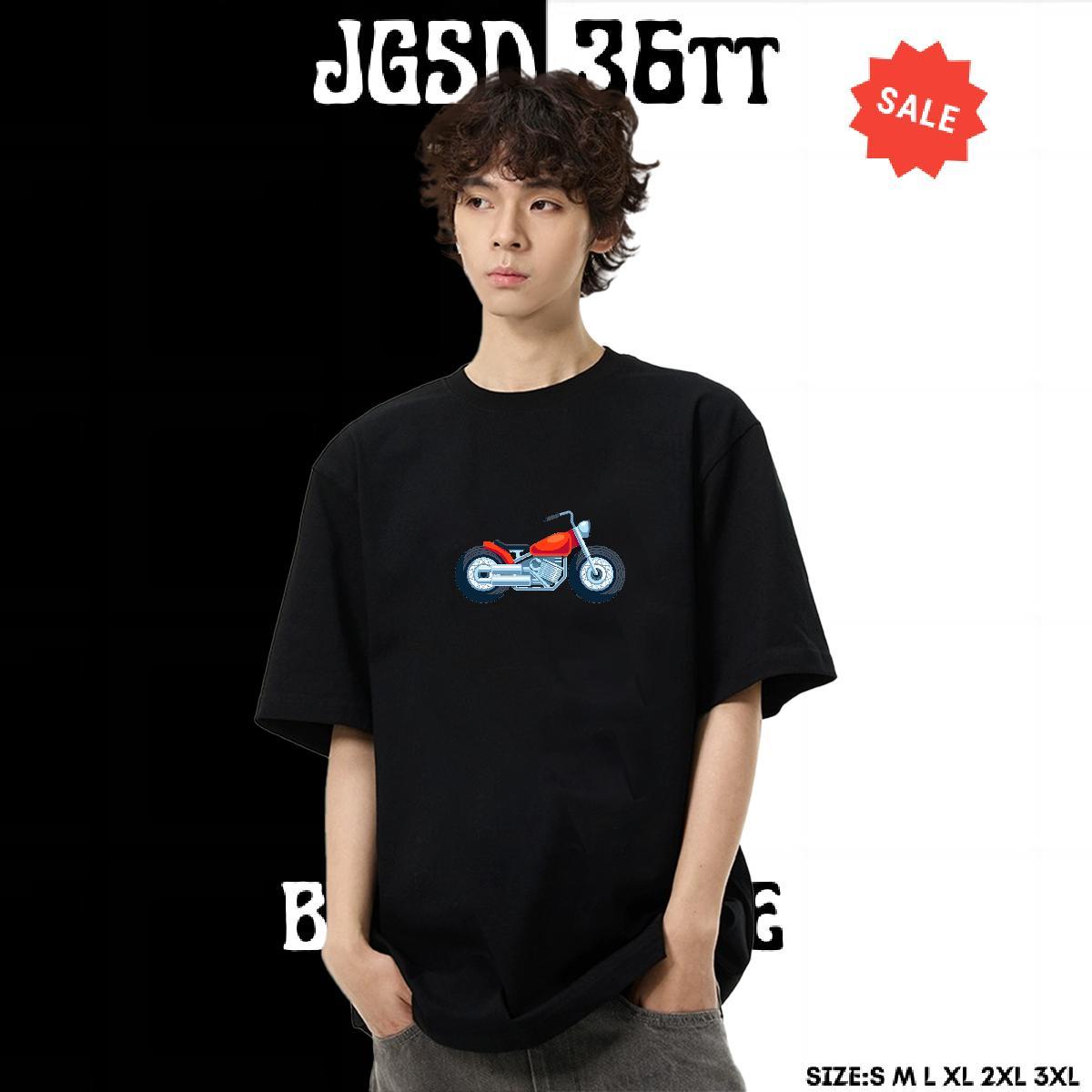 2024 DIY T shirt Motorcycle Tops Shirt 100% Cotton 230g Casual Daily Wear Comfortable Graphic Breathable Soft Men Clothes T-Shirt