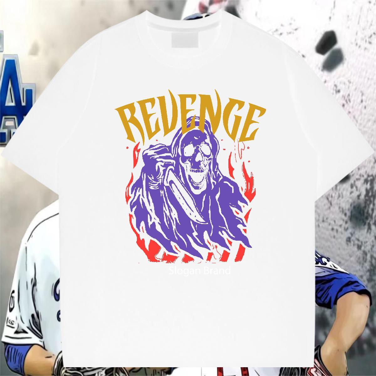 Casual New Mens T Shirts skull Tshirts 230g Cotton Street Casual TOP Quality Custom Cartoon Breathable Crew Neck Men Tees