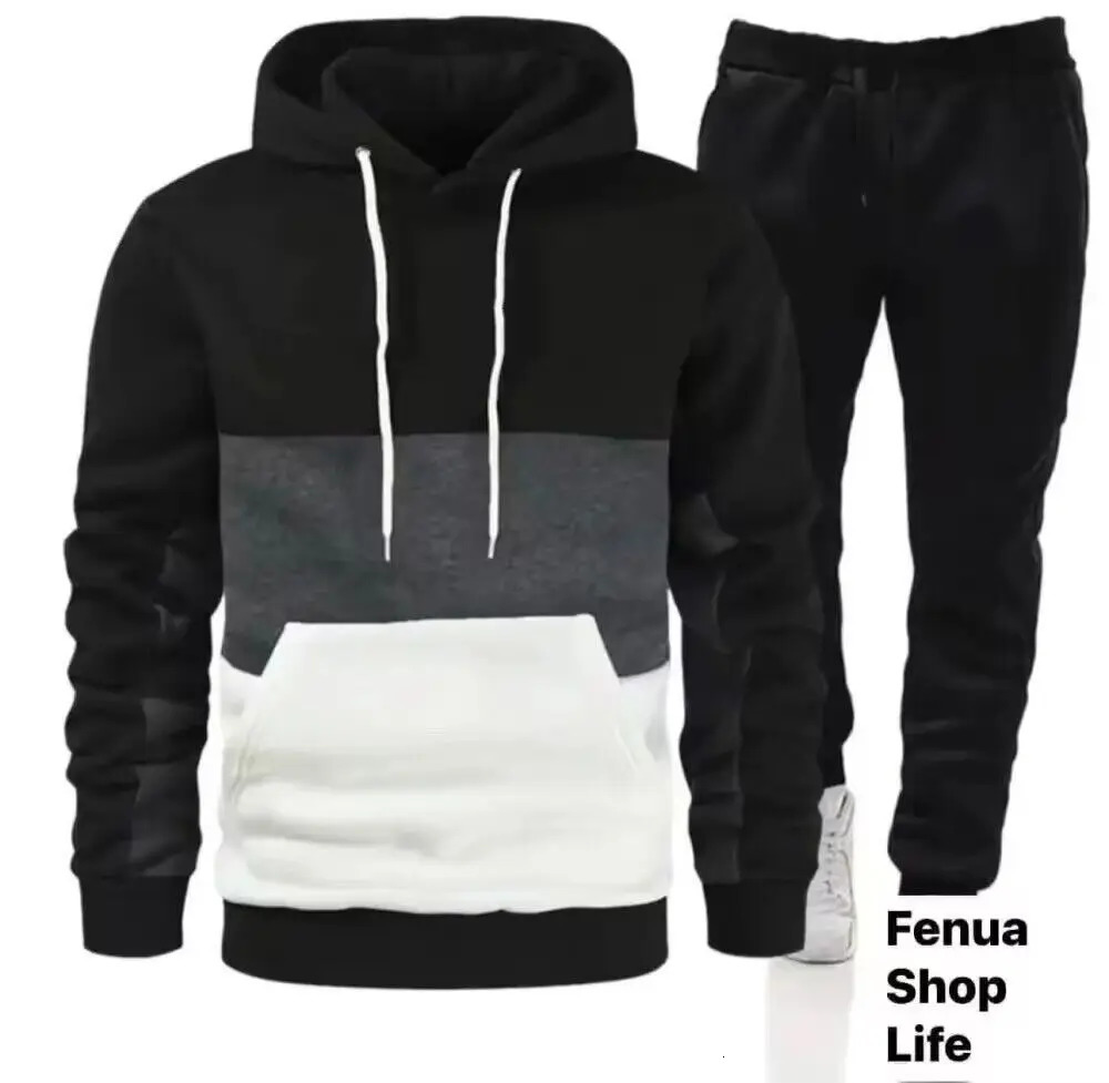 2024 mens sets Mens tracksuit custom tracksuit two-piece sweatpants mens hoodie tracksuit jogging suit 240813