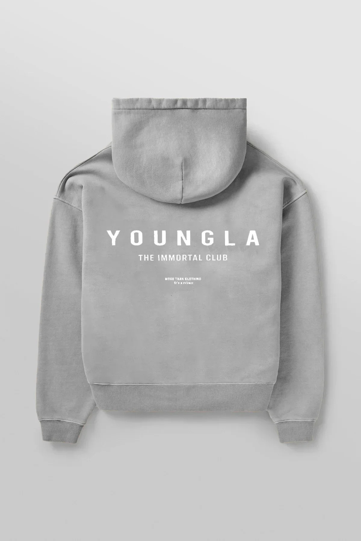 camping Mens oversized hoodie doublelayer composite fabric printed jacket sports fitness sweatshirt 240806 - view 6