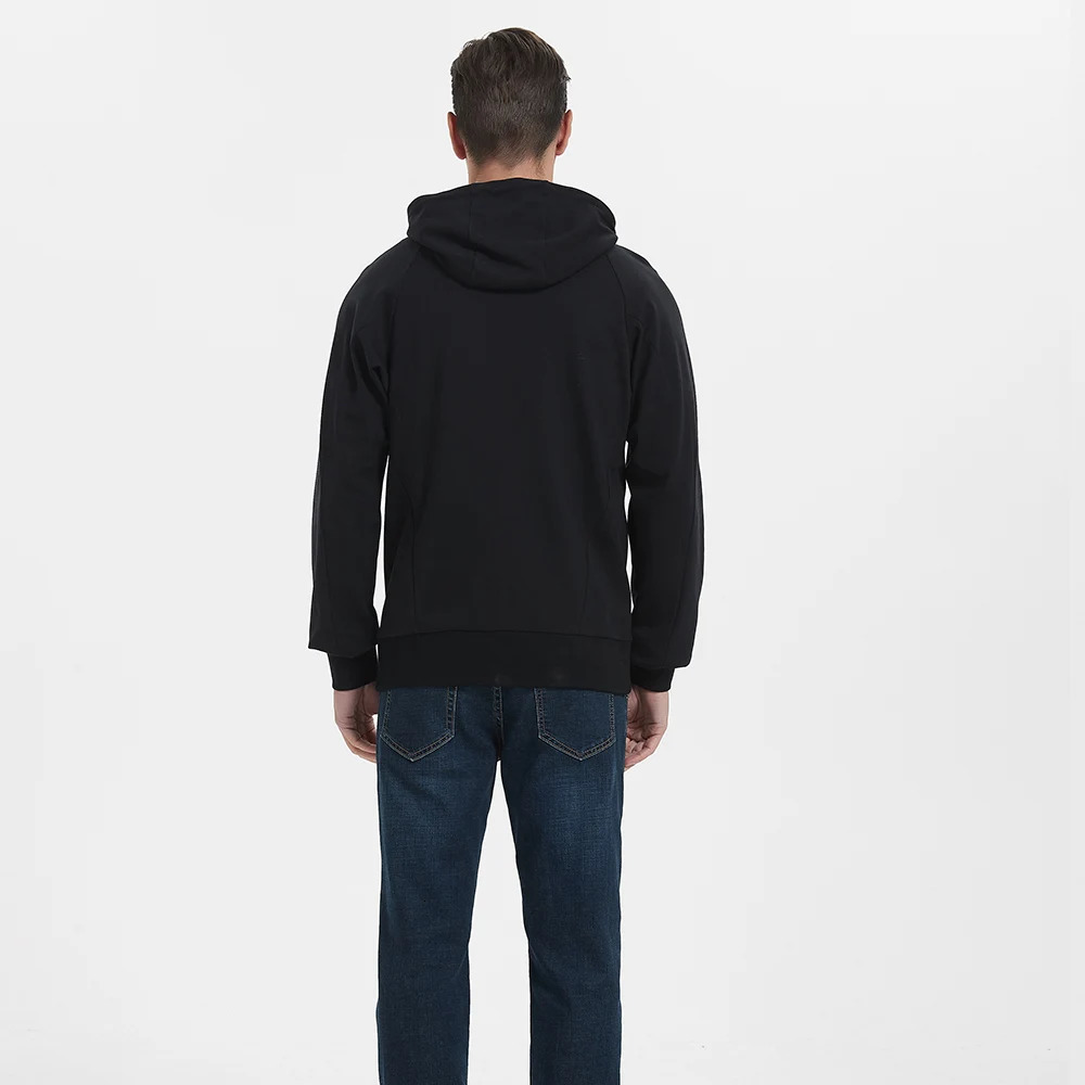 UrGarding RFID Blocking EMF High Protection Antiradiation Shielding Silver Cotton Zipperup Hoodie Color Black 240806