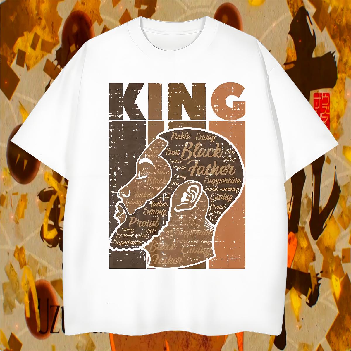 Free Shipping T Shirt For Man XH-730-W 230g Cotton Street wear Hip Hop Round Neck Short Sleeve Tshirt for Man Woman Custom Black White Tops Tees