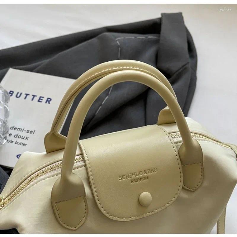 Totes 2024 Summer Solid Color Versatile Handbag Small And Lightweight Casual Shoulder Bag Light Oxford Cloth Crossbody 1045