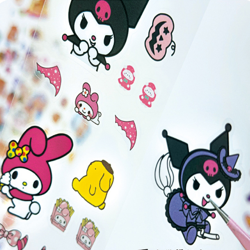 Long strip account stickers come in a variety of styles with built-in die-cutting and no cutting for girls' creativity DIY account stickers