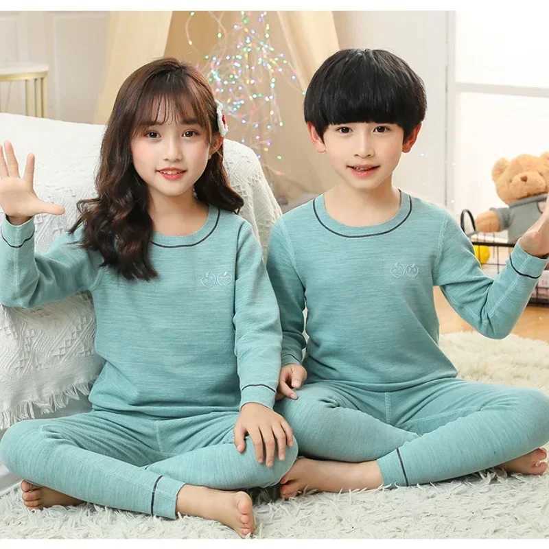 NEW Child Boy Pajamas for 1-10 Years Winter Thermal Underwear Suit Baby Girl Clothes Toddler Warm Sleepwear Kids Sleep Pyjamas Y240807