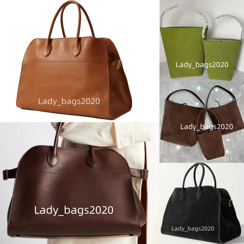 Margaux15 Bag Bucket Tote Axillary Suede Leather Pack Large Capacity Handbag Luxury Women Designer Bags Flat Shoulder Strap Closure Clutch Minimalist Purse