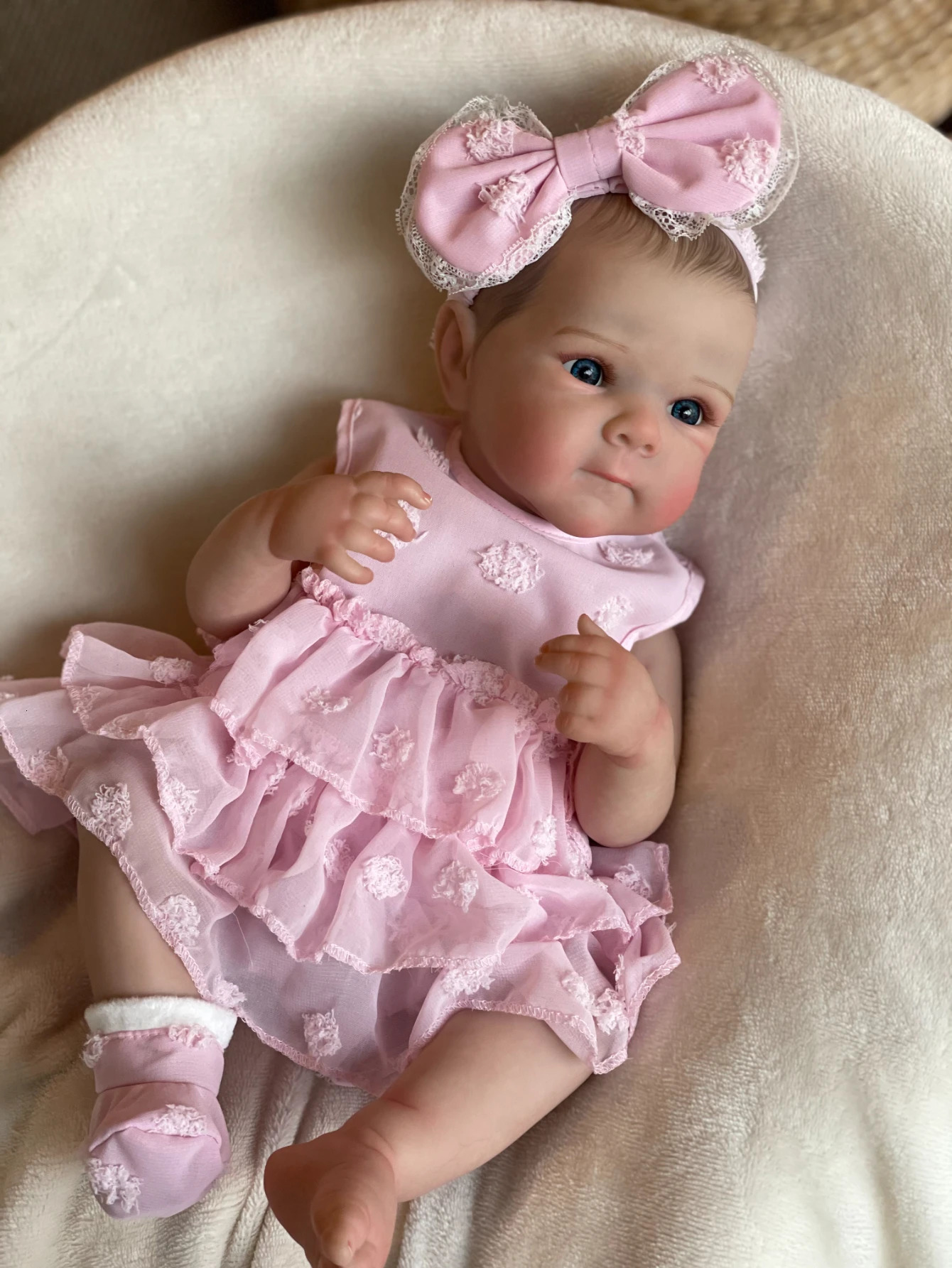 18 Inch Bettie Full Body Soft Silicone Girl Reborn Baby Doll With Painted Lifelike Hair Bebe Reborn Toys 240806