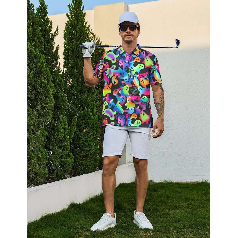 Fashion Mens Polo shirt for Funny Duck Quick Dry Golf Shirts Short Summer Casual Men Tops Tennis Shirt Polos shirts tshirt tops summer clothes