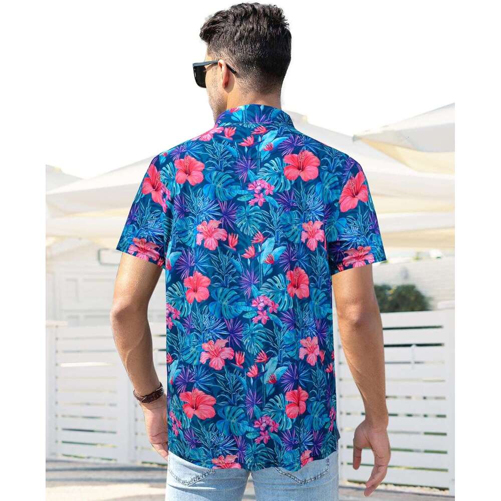 Fashion Mens Polo shirt Golf for Men Fit Performance Short Print Quick-Dry Moisture Wicking Collared Polos shirts tshirt Casual tops summer clothes
