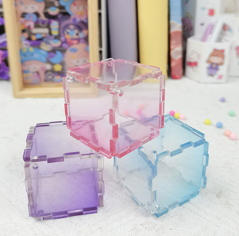 DIY GuKa Magic Cube Set Creative Children's Handmade GuKa GuKa Disk Gradient Transparent Magic Cube Puzzle Toy