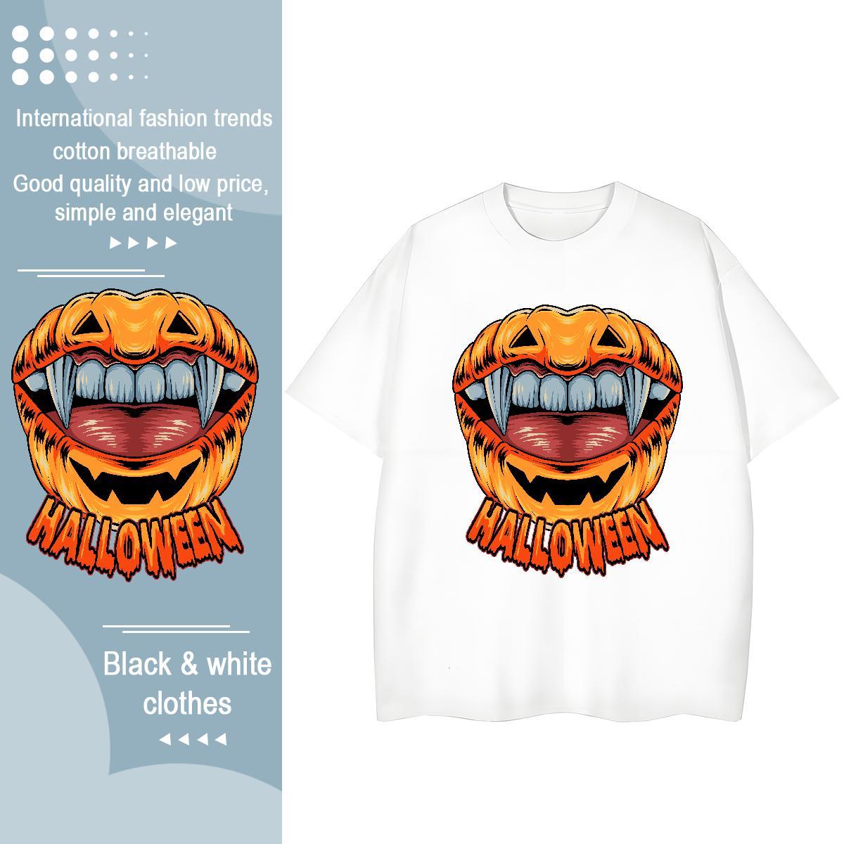High Quality Men T Shirts halloween Pure Cotton Street Casual Plus Size Custom 100% Cotton 230g Couples T Shirts Factory Direct Tops Shirt