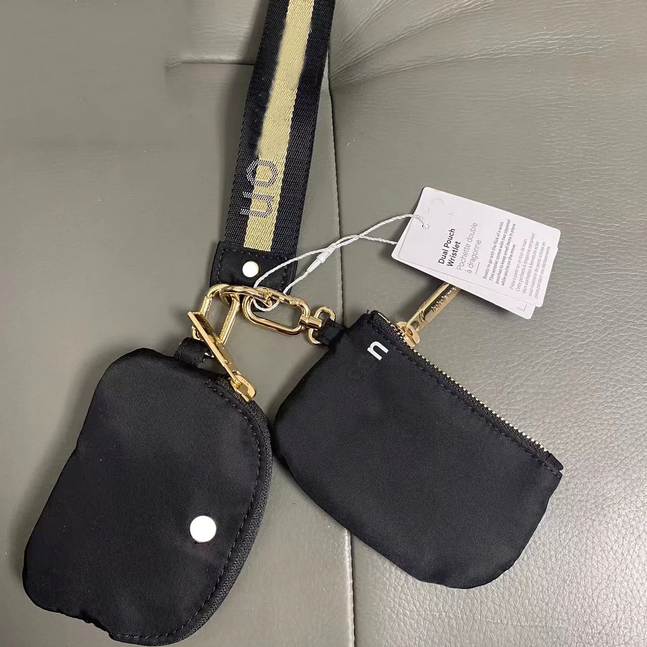 Colours 10 Yoga Bag Dual Pouch Mini Zip Around Wristlet Portable Keychain Wallet Coin Purse Pocket Wholesale