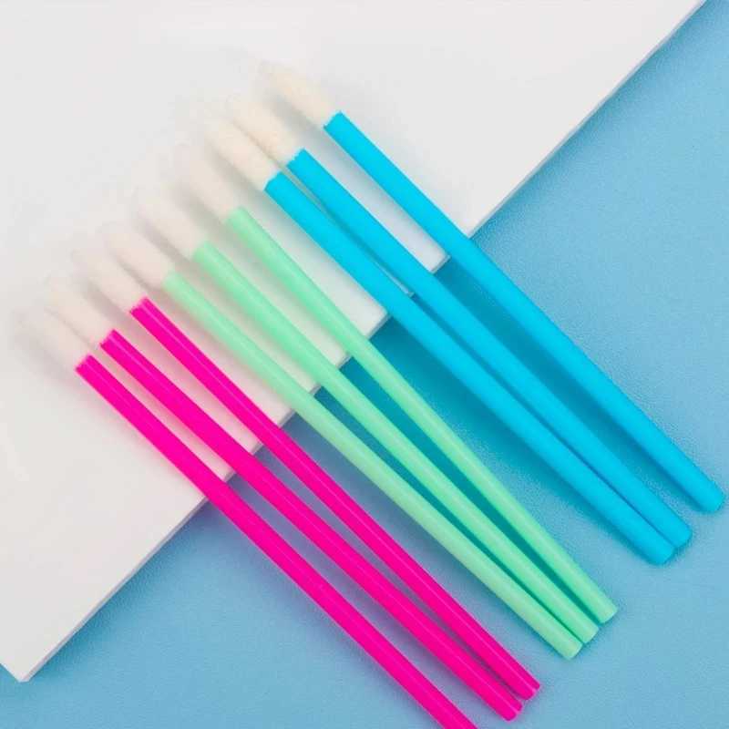 50 Pcs Disposable Crystal Lip Brush Eyelash Extension Mascara Applicator Lipstick Wands Cosmetic Makeup Brushes Tools Y240807