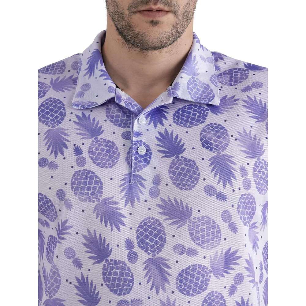 Mens Polo shirt Golf Shirts for Men Crazy Funny Sweat absorption Print Hawaiian Mens Polos shirts tshirt Casual tops summer clothes Short sleeve
