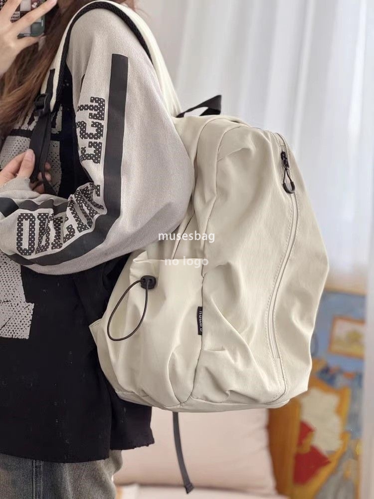 South Korea ins port wind simple solid color couple wind high school students large capacity personality leisure backpack