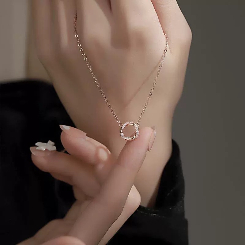 2024 Chocong Top Sell Irregular Circle Pendant Classical Jewelry Real 100% S999 Sterling Silver Pave Moissanite Diamond Party Sweet Cute Elegant Women