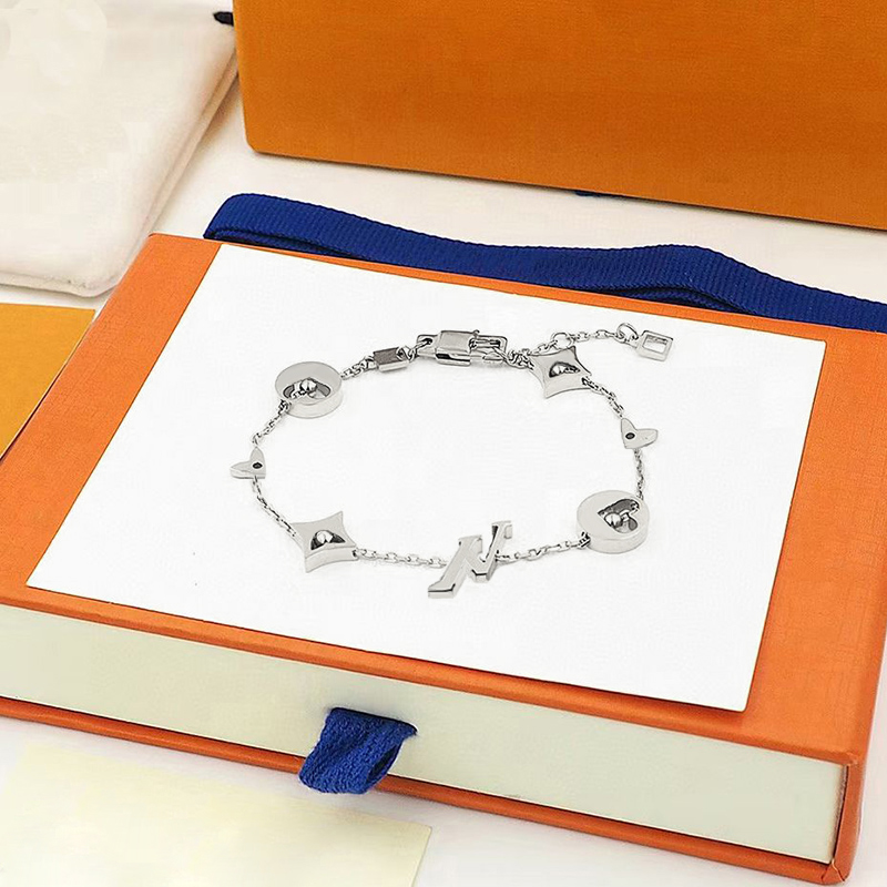 bangle bracelet jewelry woman designer bracelet 18k gold plated stainless steel jewlery 925 sterling silver jewelry womens accessory flower luxury braclets gift