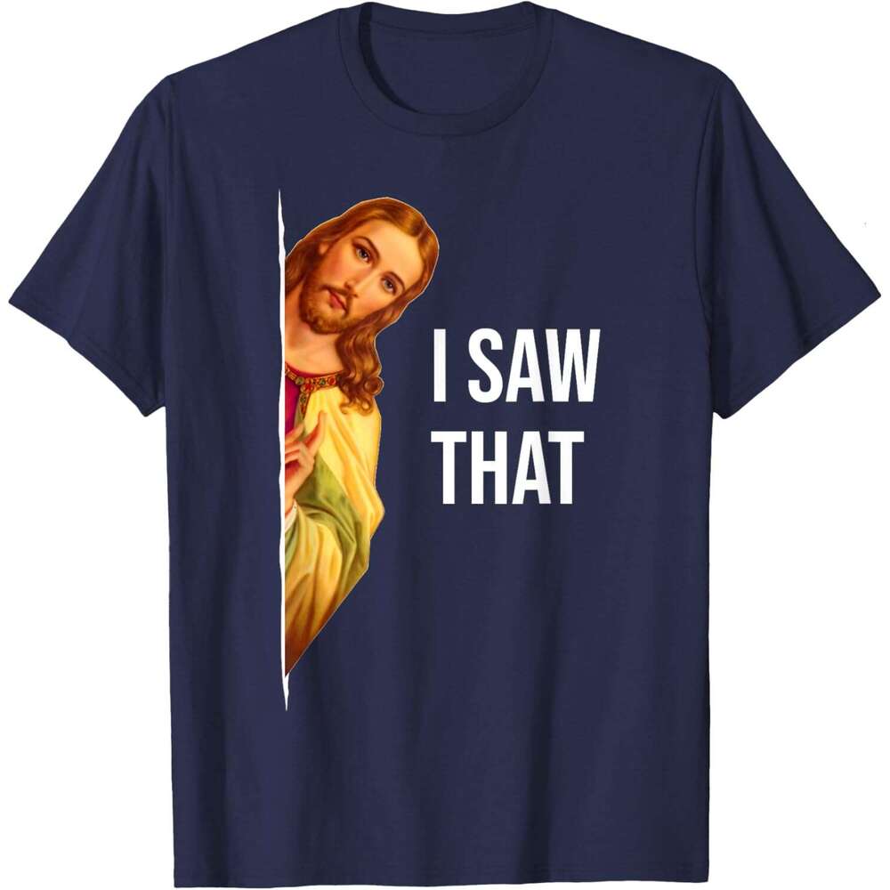 T shirt for Mens Funny Jesus Meme Quote T-Shirt Classic Fit Crew Neck Black Shirts Tshirt Graphic Tee Casual Tops Clothes Short sleeve Free shipping